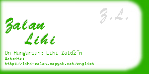 zalan lihi business card
